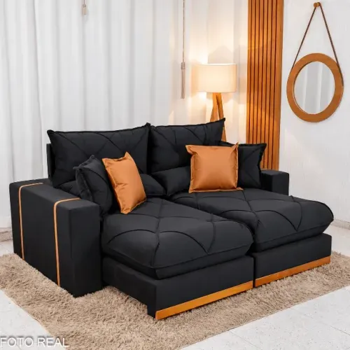 sala sofa retratil e reclinavel