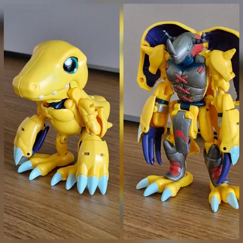 Boneco Digimon Agumon Digivolve War Greymon Original anos 2000