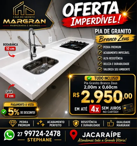 Pia Cozinha Branco Zeus