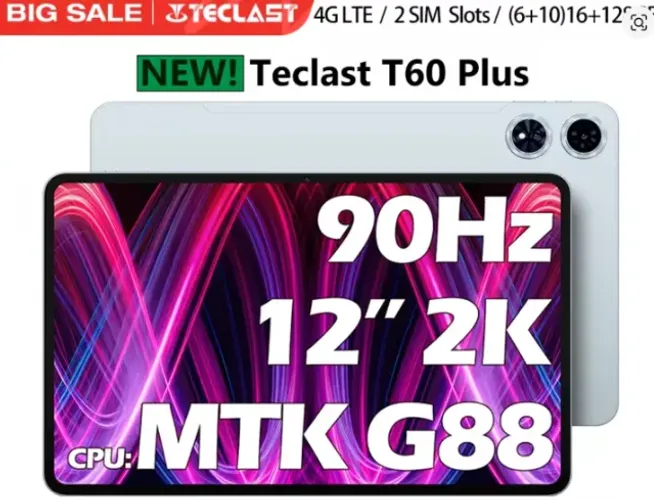 tablet teclast t60 plus 12 polegadas 6gb 128gb