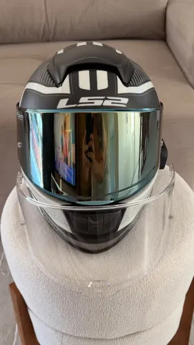 Capacete Ls2 Vector N 58 + Capacete jett N 56 duas viseira 2 comunicadores + LUVA alpines