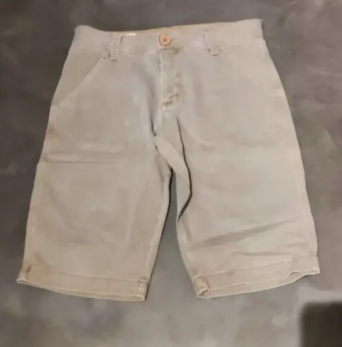 Bermuda Jeans Canelada Bege Vagamundo 36