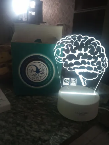 Luminária e termômetro