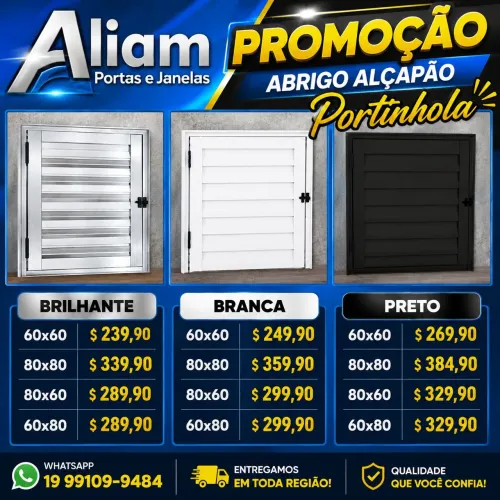 Portinhola / alçapão / abrigo / alumínio