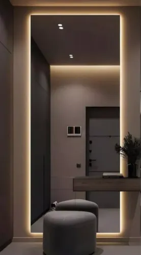 Espelho com led retangular