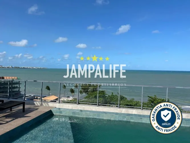 Flat frente mar na beira da praia com vista definitiva!