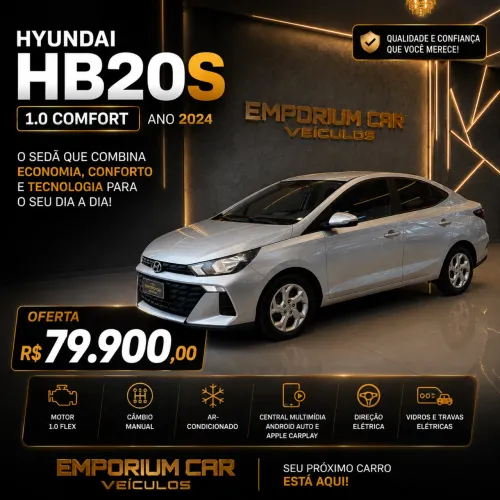 Hyundai HB20S Comfort Plus 1.0 Flex 12V Mec. 2024