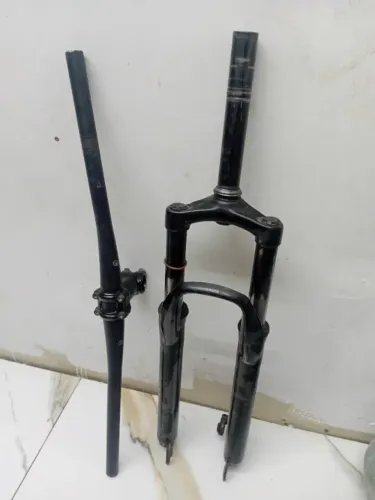 Kit Frente Bicicleta: Guidão Reto + Mesa Over + Garfo Suspensão Aro 29
