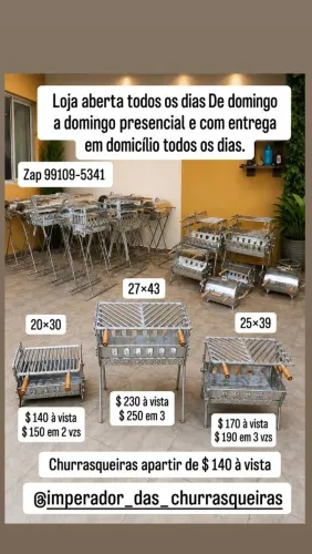 Churrasqueiras de Alumínio fundido