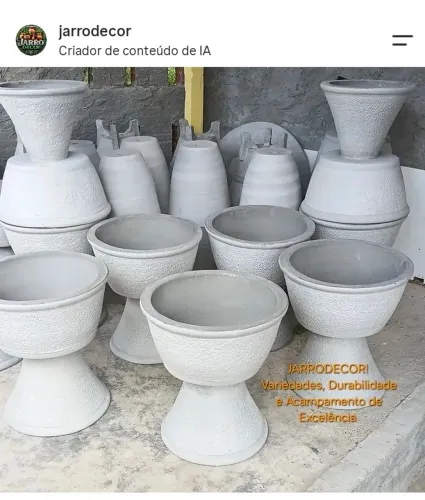 JARRO DE CIMENTO: EXCELÊNCIA EM VARIEDADES, QUALIDADE E ACABAMENTO. ATACADO E VAREJO