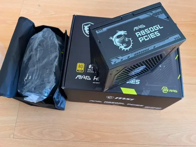 Fonte MSI A850GL PCIE5, 80 Plus Gold