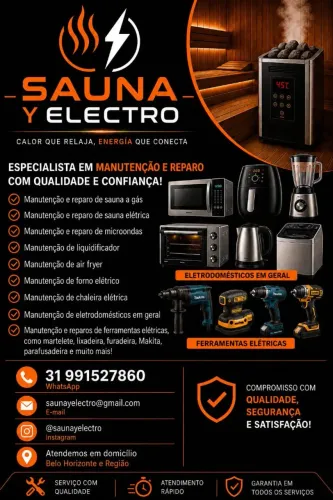 Manutenção a domicílio de filtros, microondas,fryee, e ferramentas elétricas 
