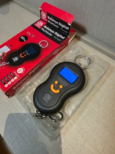 Balança digital portátil para malas, até 50Kg 