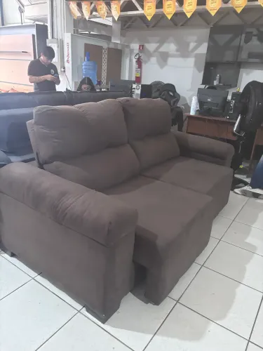 Sofá três lugares retrátil reciclável