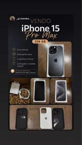 iPhone 15 Pro Max 256GB Preto