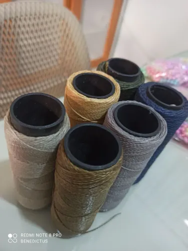 Fio encerado para fabricação de terços 