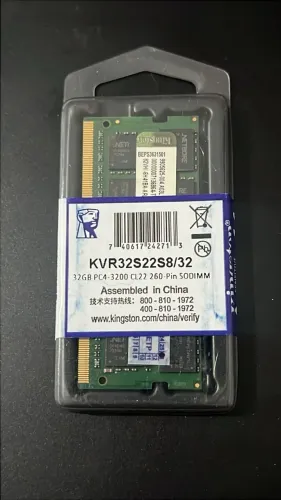 Memória kingston notebook 32G ddr4 3200 lacrada 
