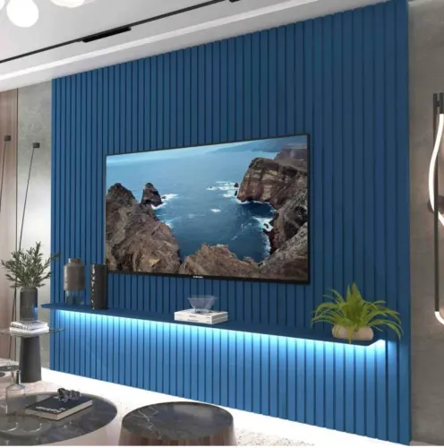 Painel Supremo Ripado 230 com LED Azul Royal