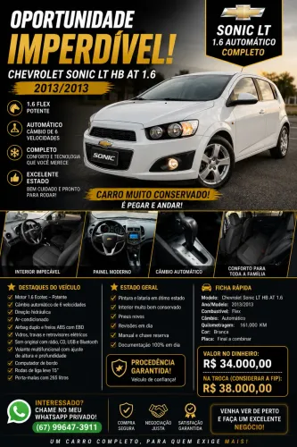 Chevrolet Sonic HB LT 1.6 16V Flexpower 5P Aut. 2013