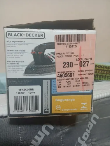 Ferro Black Decker novo.