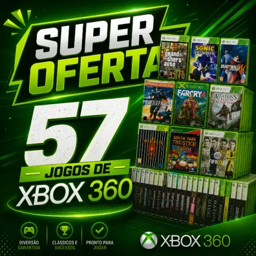 Kit 57 Jogos Xbox 360 Desbloqueado - Em bom estado
