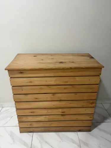 balcão de atendimento em madeira