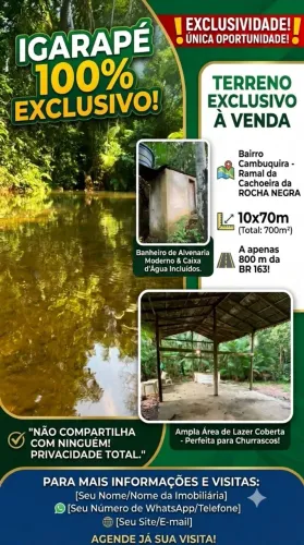 TERRENO COM IGARAPÉ EXCLUSIVO CAMBUQUIRA 