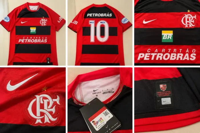 Camisa Masculina Retrô Flamengo.