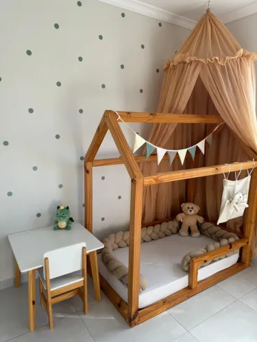 Cama Infantil Casinha Montessoriana de Madeira - Sem Colchão
