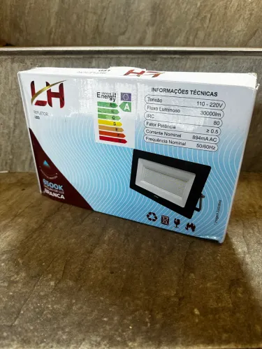 Refletor Holofote LED 1000W Bivolt IP66 Branco Frio LH