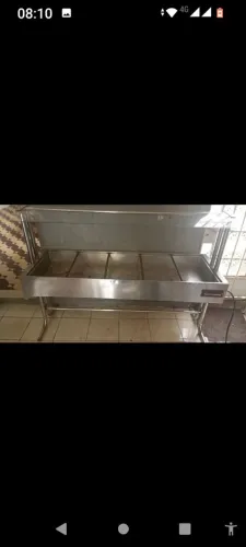Balcão Térmico Buffet Inox Industrial 5 Cubas Grandes Gastromaq - 110/220V - Excelente