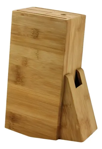 Organizador De Faca Cepo Bambu Otimiza Espaço Decora - Wincy