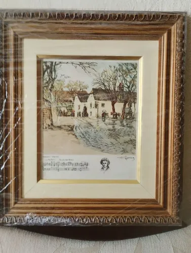 Quadro com ilustração casa de Beethoven