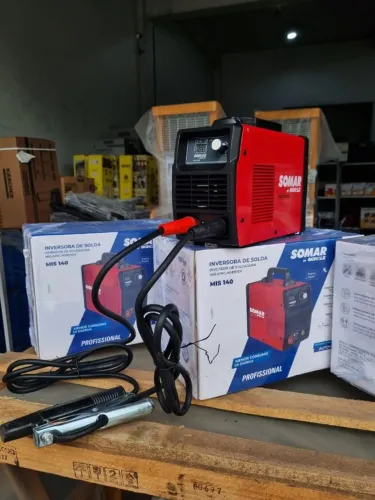 Máquina de Solda Profissional Inversora - 140A Bivolt manual Somar 