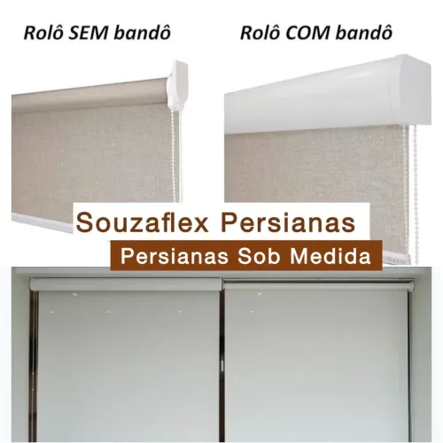 Persiana rolô Com motorização tubular