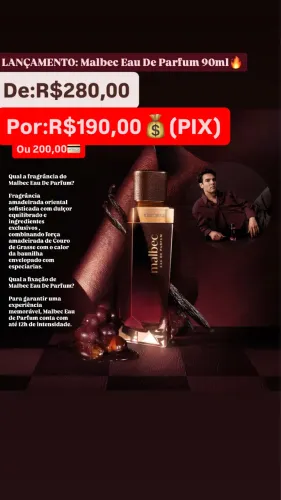 Lançamento: Malbec Eau de Parfum 90ml