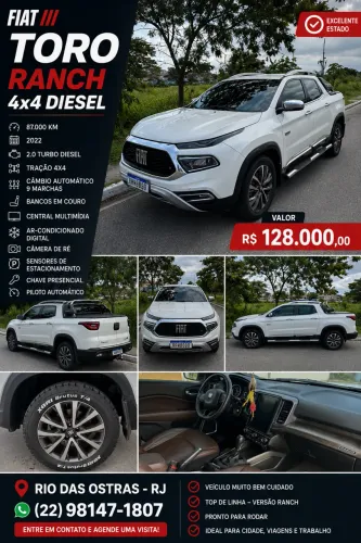 Fiat Toro Ranch 2.0 16V 4X4 Diesel Aut. 2022