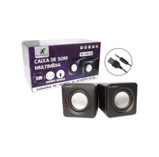 Caixa de Som X-Cell XC-CM-03 2.0 - Multimídia - Ótimo Estado