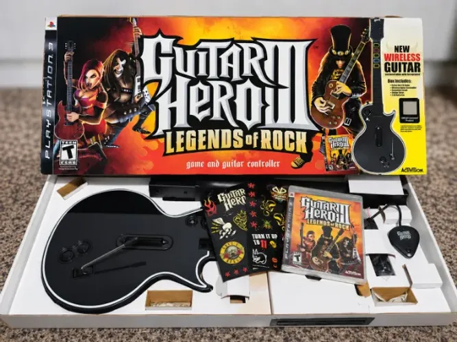 Guitarra Guitar Hero III: Legends of Rock - PS3 + Jogo Lacrado