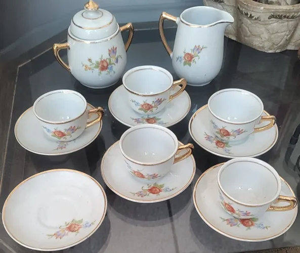 conjunto de café porcelana rami vintage