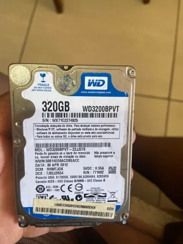 Hd Para Notebook Wd 320gb  100% Azul