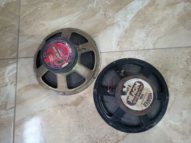 Dois auto falantes Novik 10" um Funcionando
