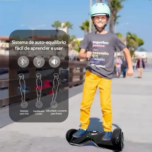 Hoverboard Overboard Infantil Skate Elétrico Endurance Forte