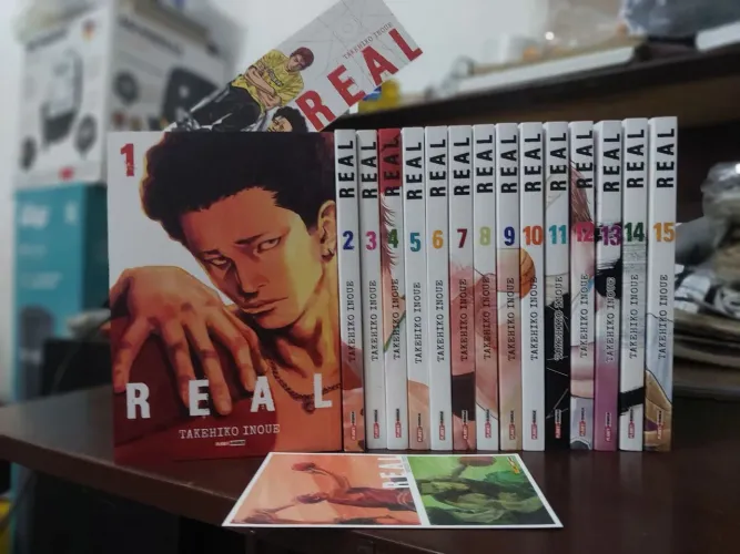 Real 1 ao 15 + Marcador e postal - Takehiko Inoue