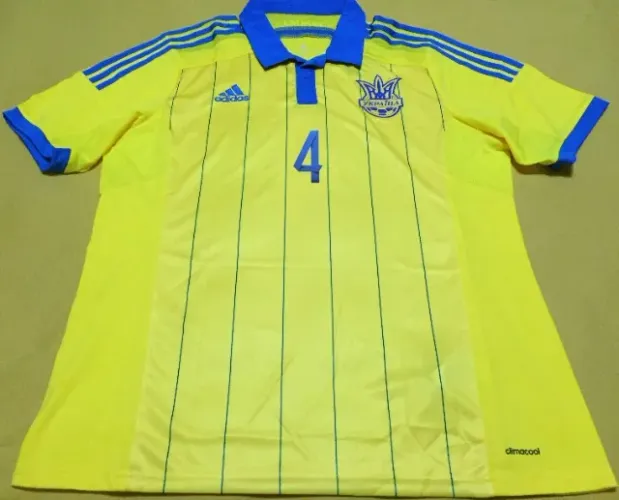 CAMISA DA SELEÇÃO DA UCRÂNIA 2014/15 HOME 4 TYMOSHCHUK - ORIGINAL
