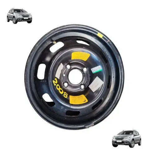 Roda Aro 16 Ferro Peugeot 2008 C4 Cactus 2019 A 2024 Preto
