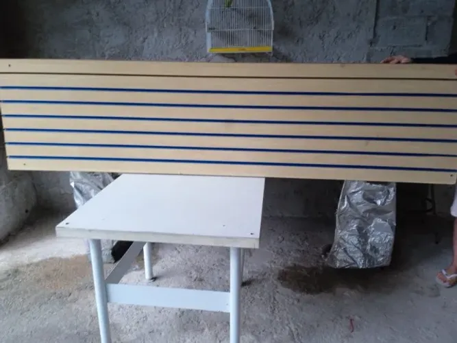 Painel canaletado MDF marrom 0,70x 2,42
