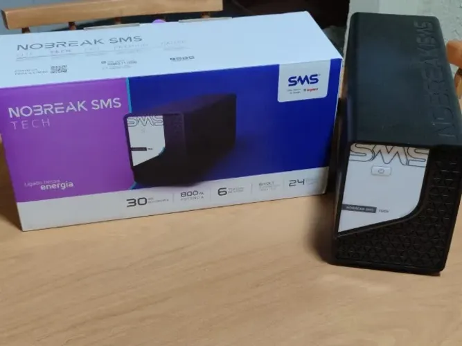 Nobreak sms tech 800va com 6 tomadas e entrada bivolt 115v Novo
