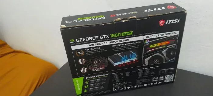 Caixa vazio MSI GTX 1660 super