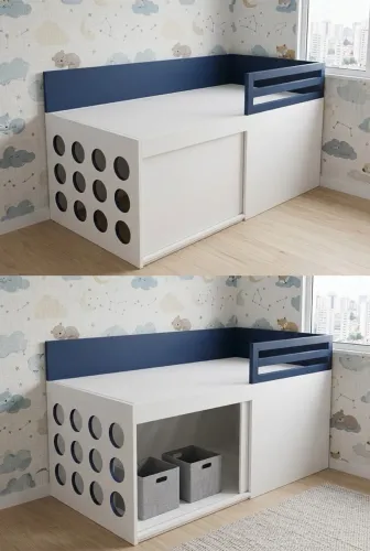 Cama infantil divertida em mdf planejada